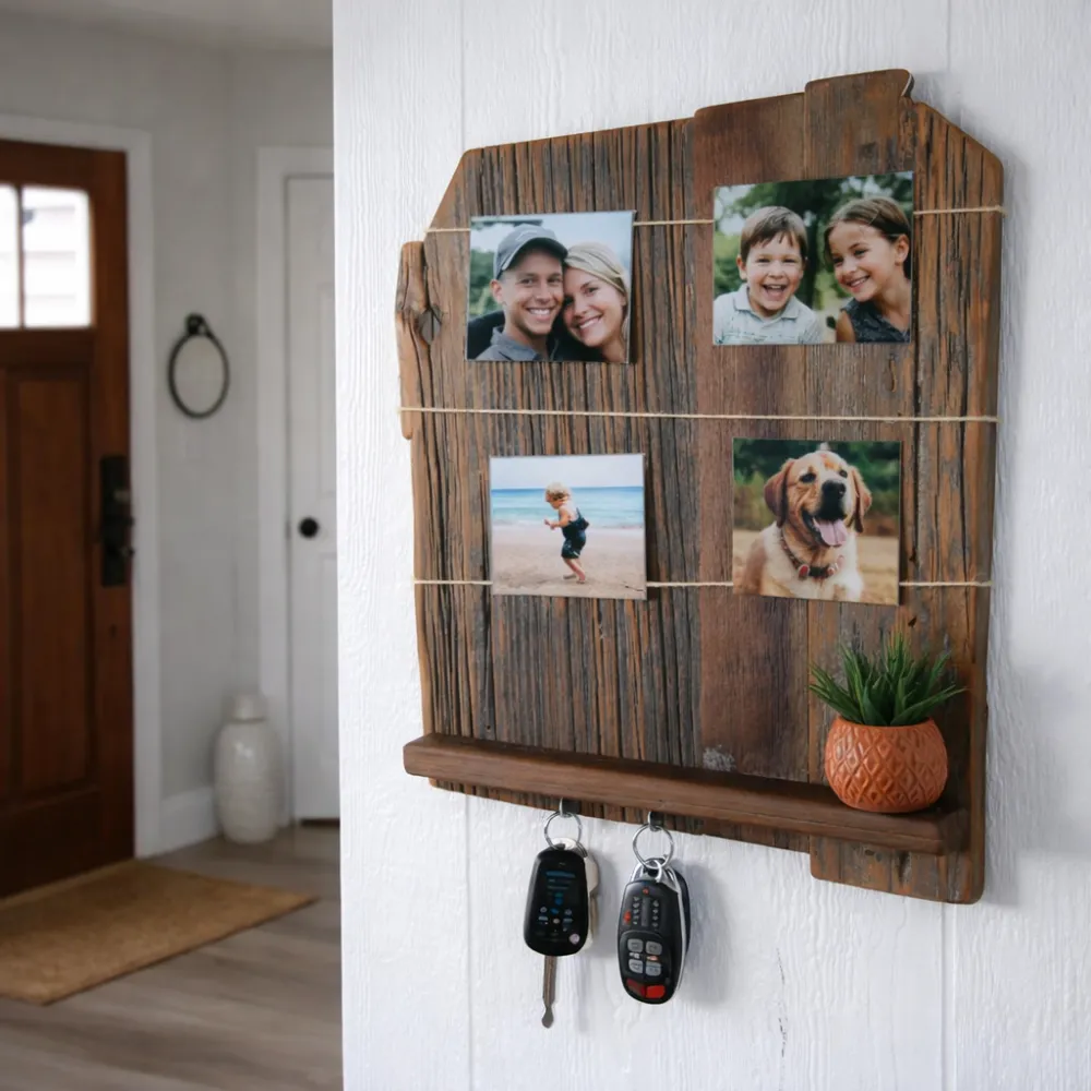 Handy Hanger - Reclaimed Wood Wall Shelf 